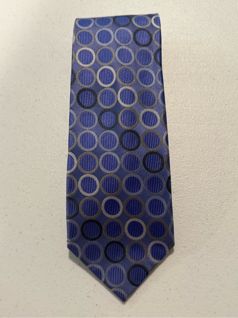 Michael Kors Blue Circular Pattern Men's Tie